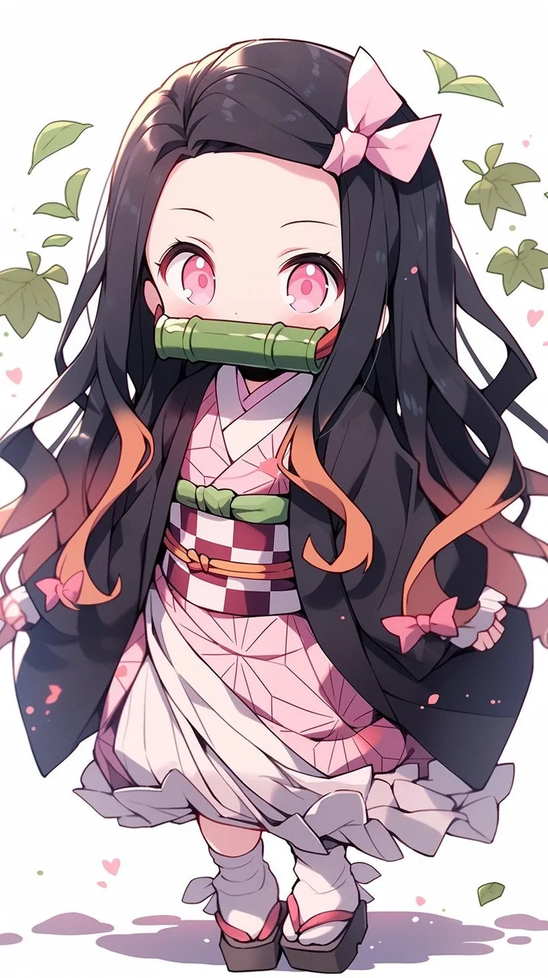 Cute vẽ Nezuko chibi đơn giản cho fan yêu nghệ thuật