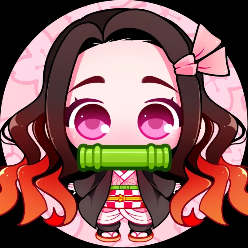 Hình vẽ Nezuko chibi để thể hiện đam mê anime