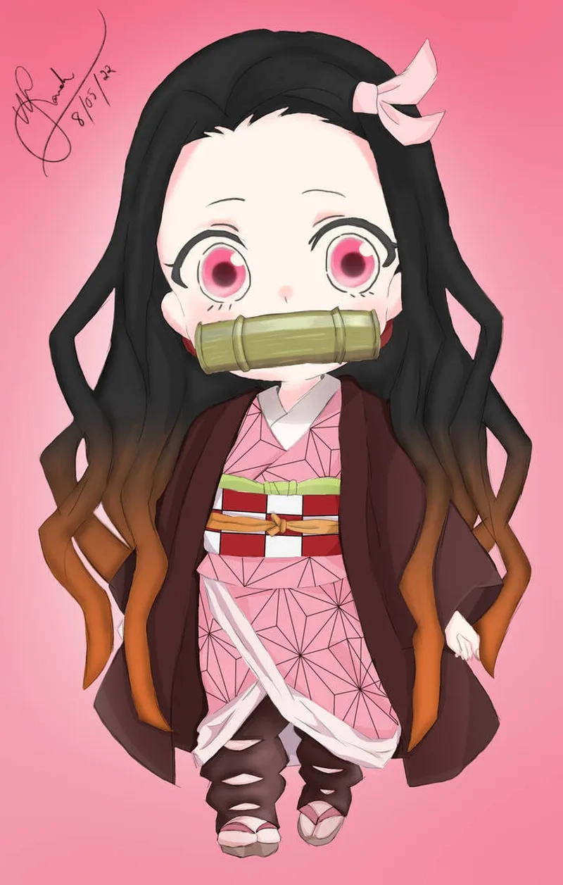 Cười thả ga với Nezuko chibi meme siêu hài hước
