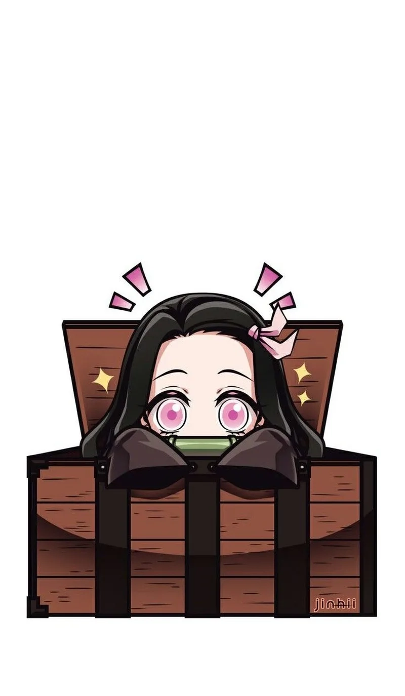 Tô màu Nezuko chibi para colorear để thư giãn