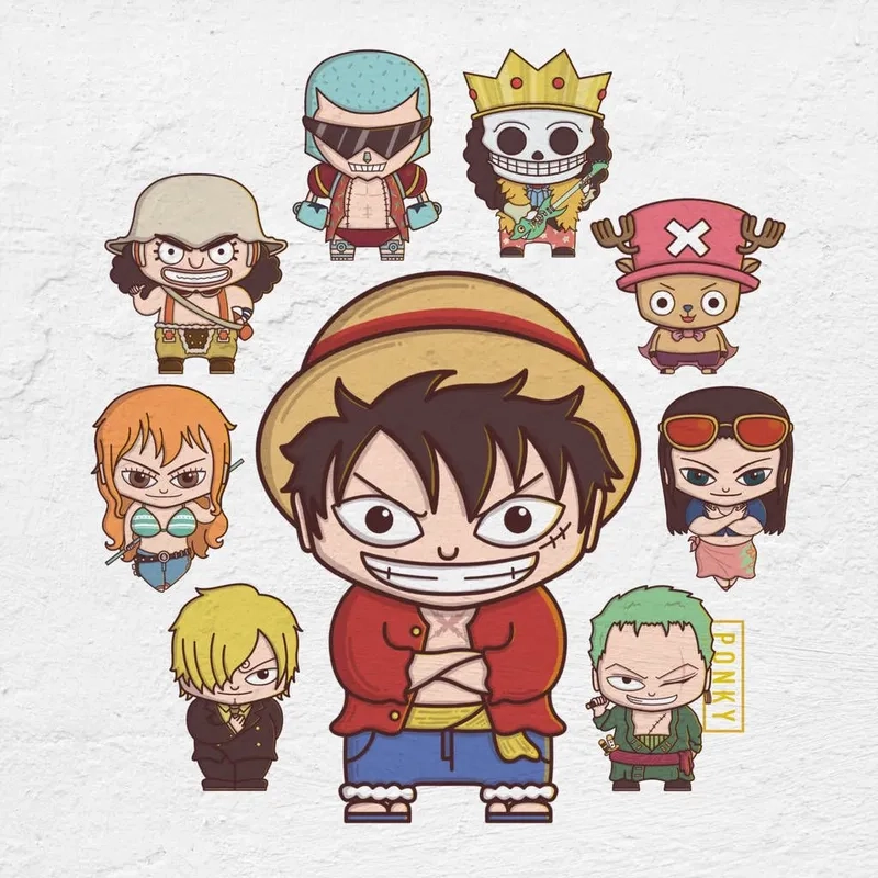 Anime chibi One Piece với tạo hình nhân vật siêu đáng yêu