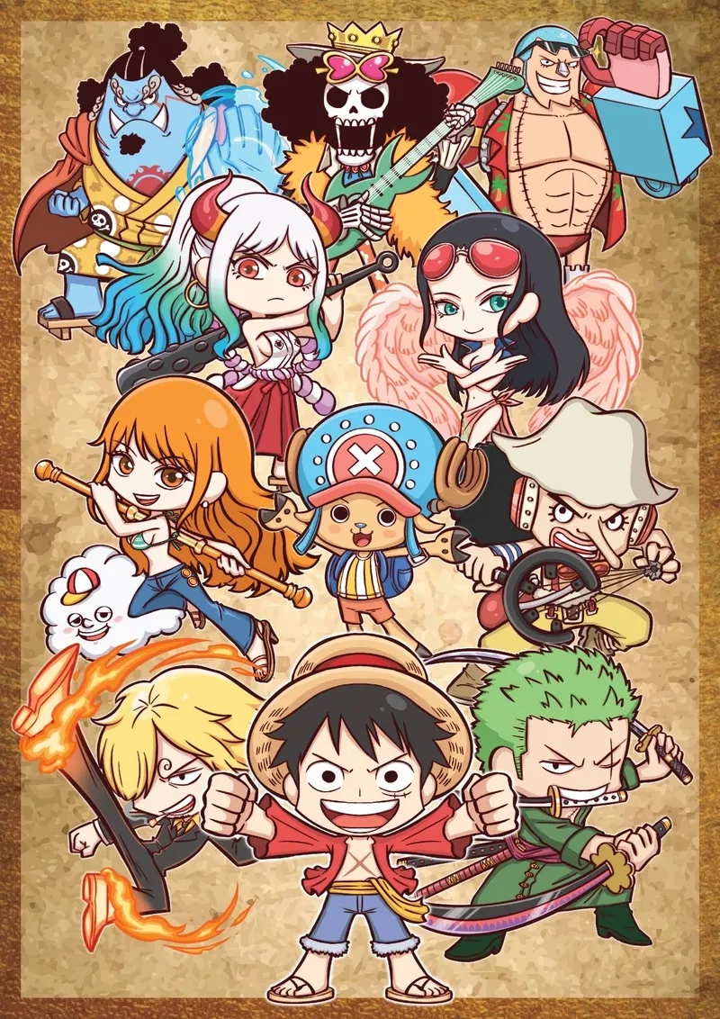 Png One Piece chibi lý tưởng cho các dự án thiết kế sáng tạo