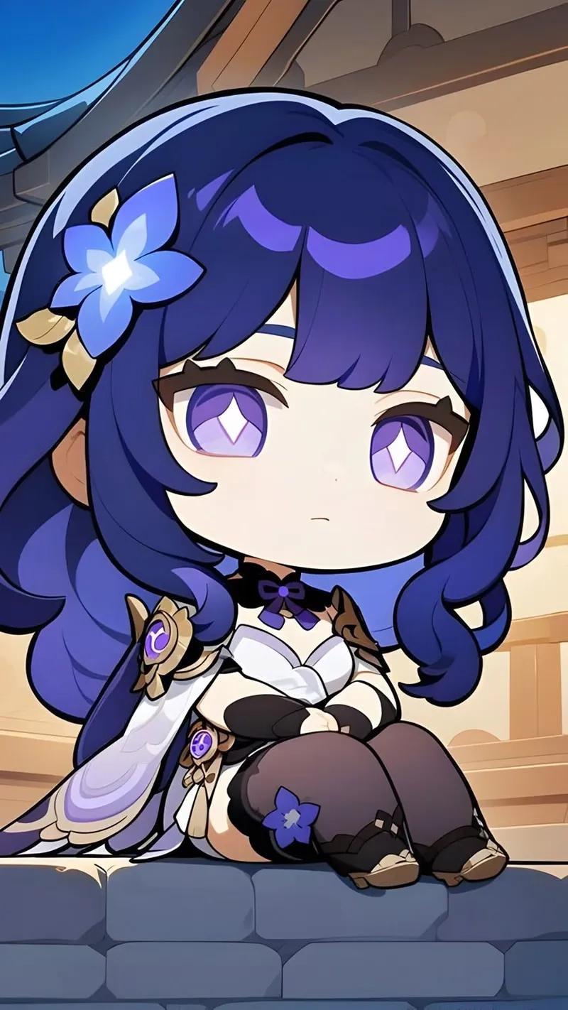 Tải Raiden Shogun chibi cute để làm mới màn hình điện thoại