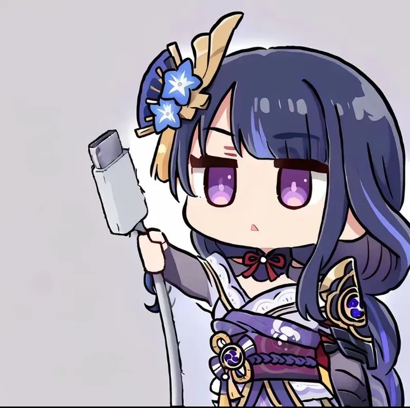 Tải chibi Raiden Shogun png để sử dụng trong thiết kế anime