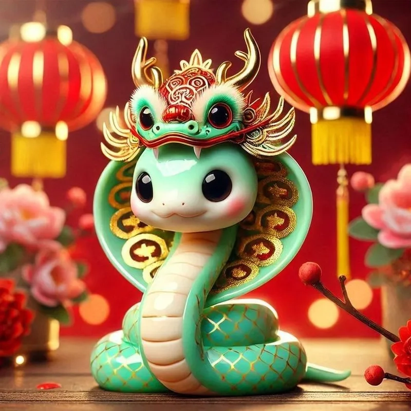 Khám phá con rắn chibi dễ thương cho Tết 2025