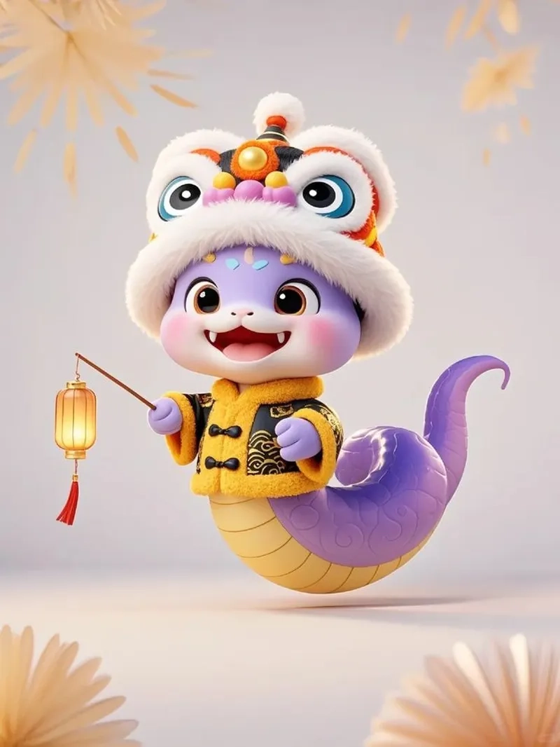 Chào Tết 2025 với rắn chibi 2025 độc đáo và dễ thương