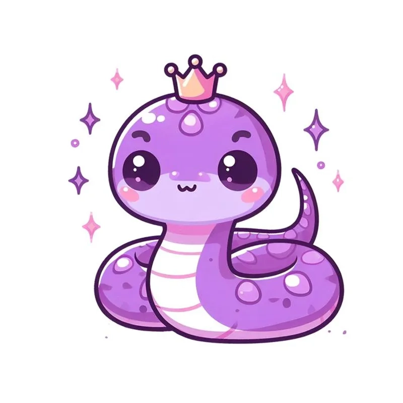 Chào Tết với hình rắn chibi 2025 đầy màu sắc và ý nghĩa