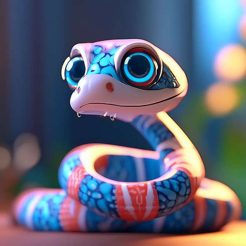 Tải ảnh rắn chibi để làm nổi bật thiết kế của bạn