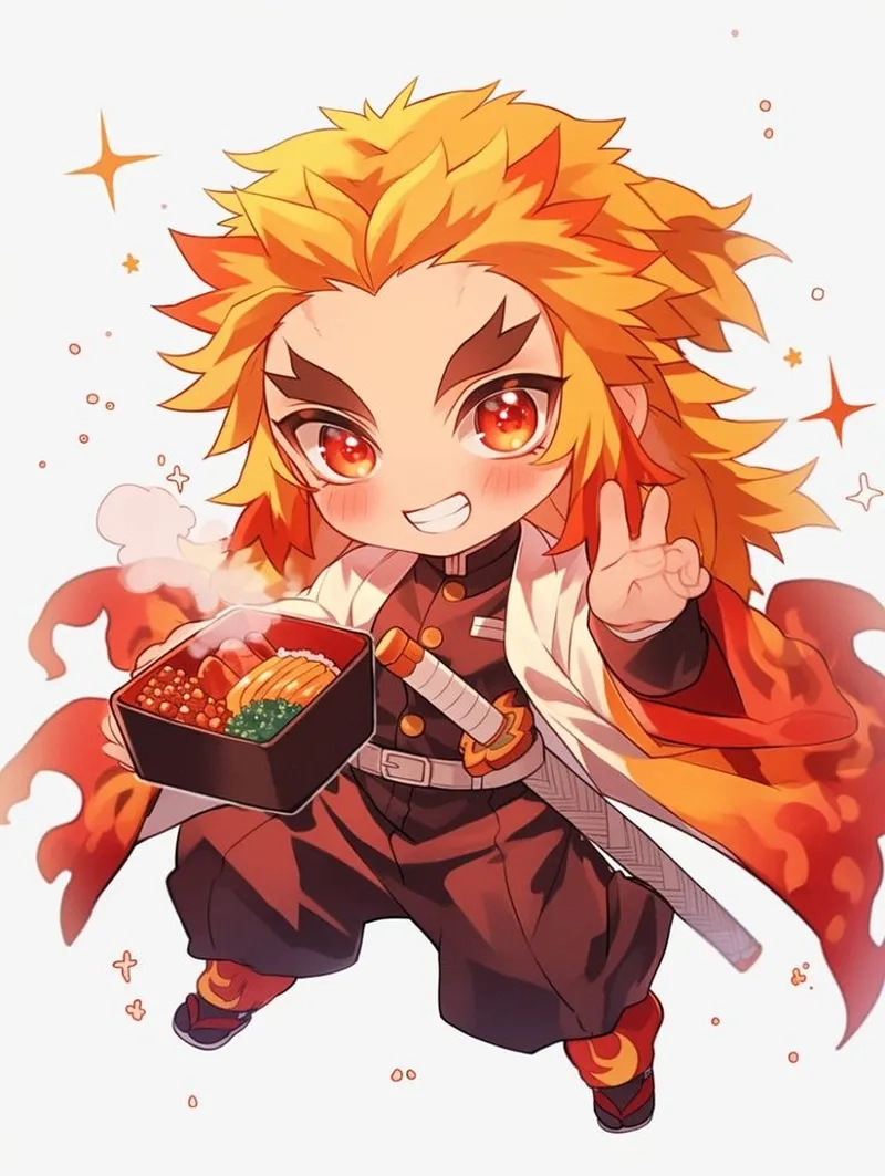 Tự tay Rengoku vẽ với các mẫu chibi siêu ngầu và độc đáo