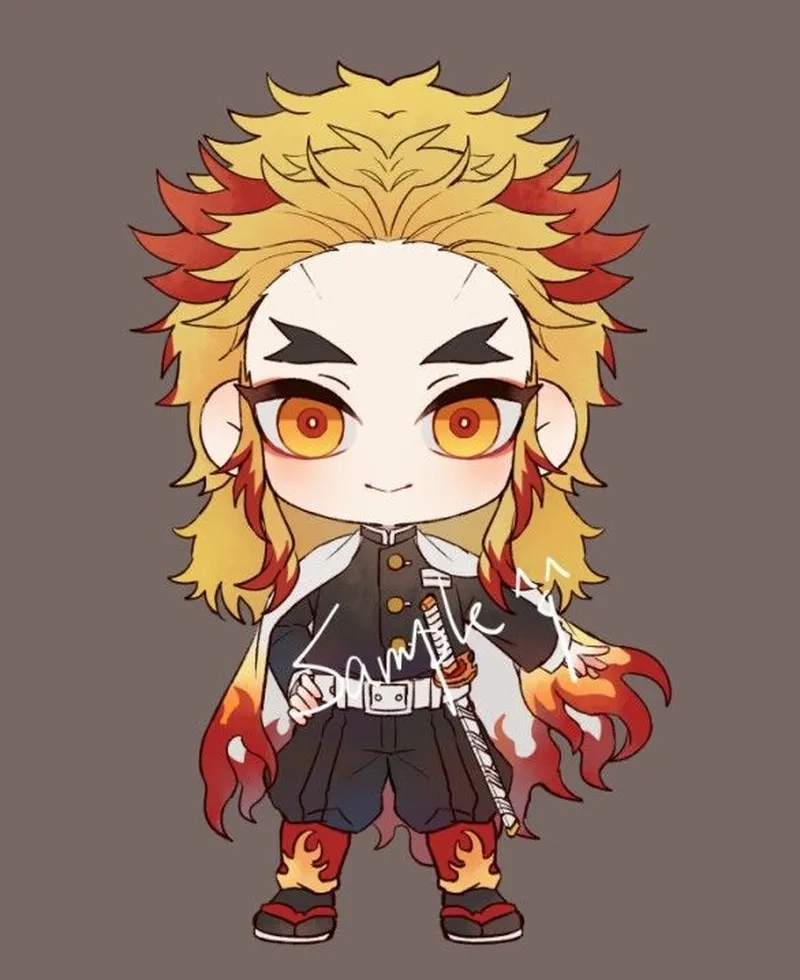Tải hình Rengoku chibi chất lượng cao cho bộ sưu tập của bạn