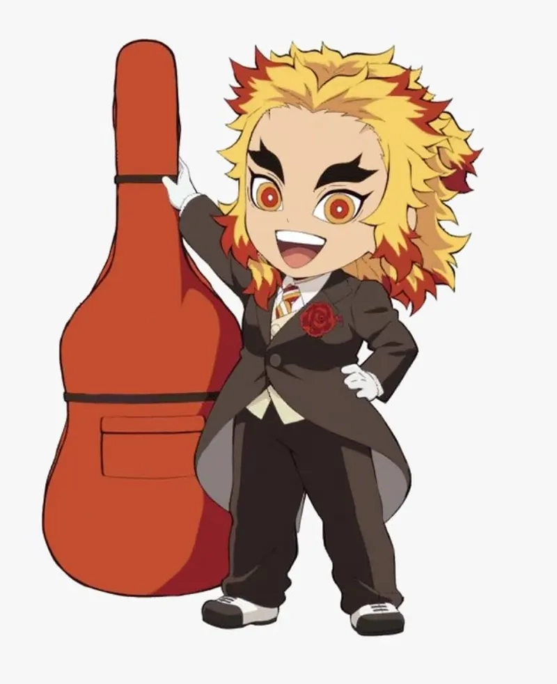 Ngắm Rengoku Kyoujurou chibi trong tạo hình siêu kawaii