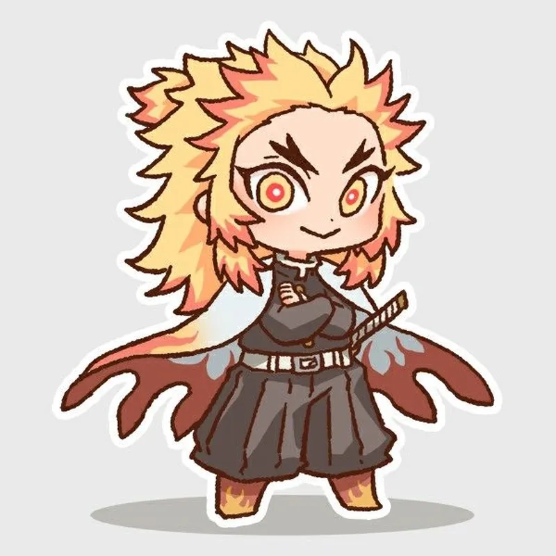 Ngắm kawaii Rengoku chibi cute trong thiết kế siêu đáng yêu