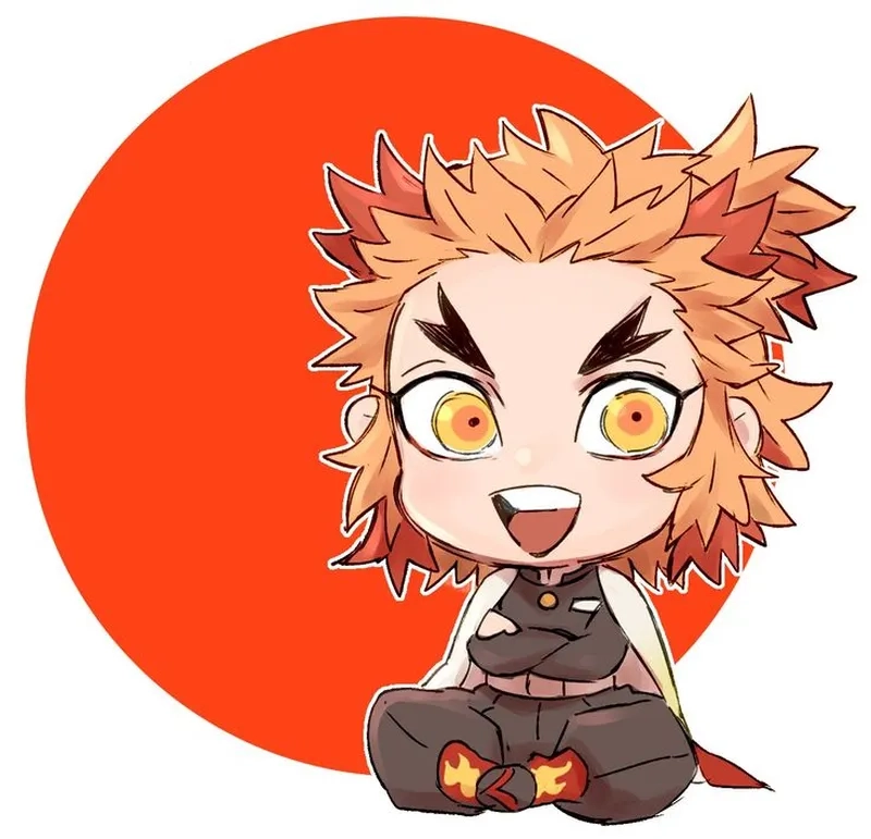 Tải png Rengoku chibi cute để làm sticker hoặc hình nền