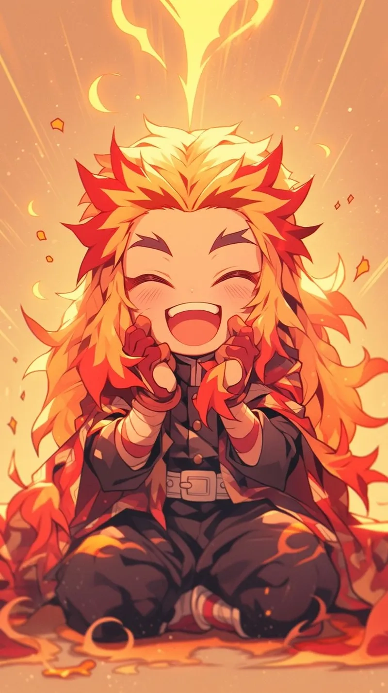 Tự tay vẽ Rengoku chibi dibujo với hướng dẫn chi tiết