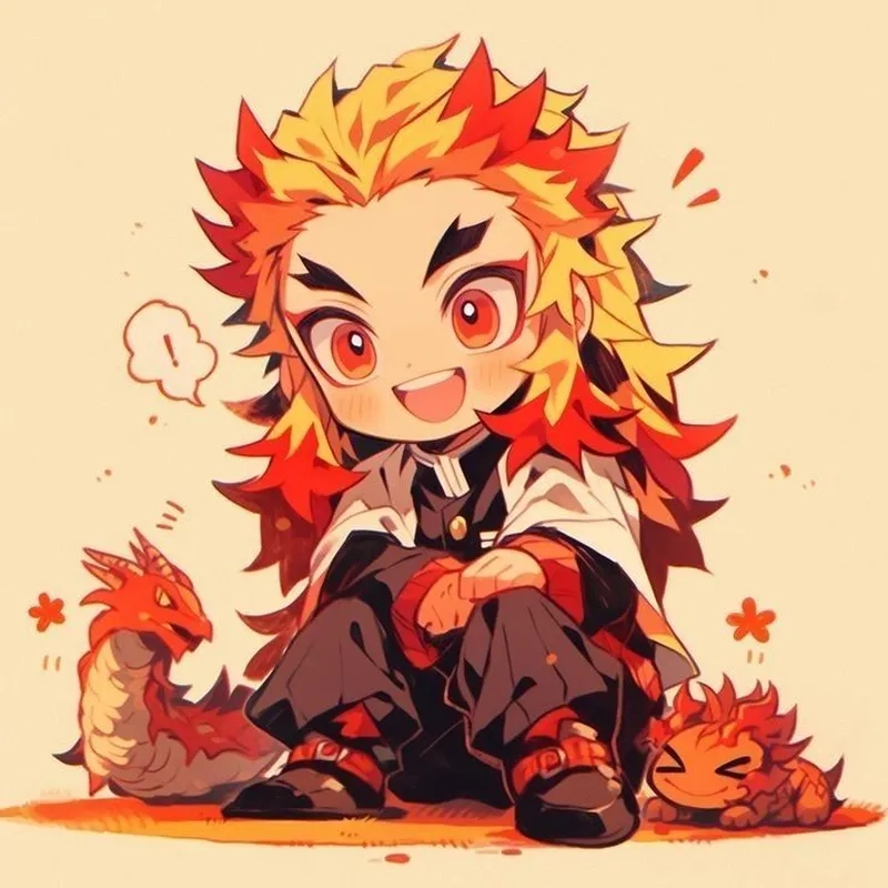Cười thả ga với Rengoku chibi eating siêu dễ thương