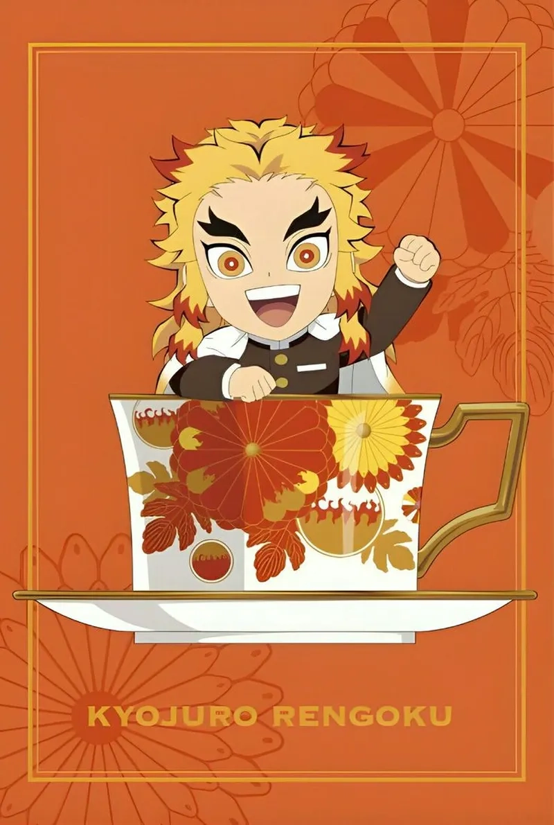 Tải Rengoku chibi umai với biểu cảm đáng yêu khi ăn uống