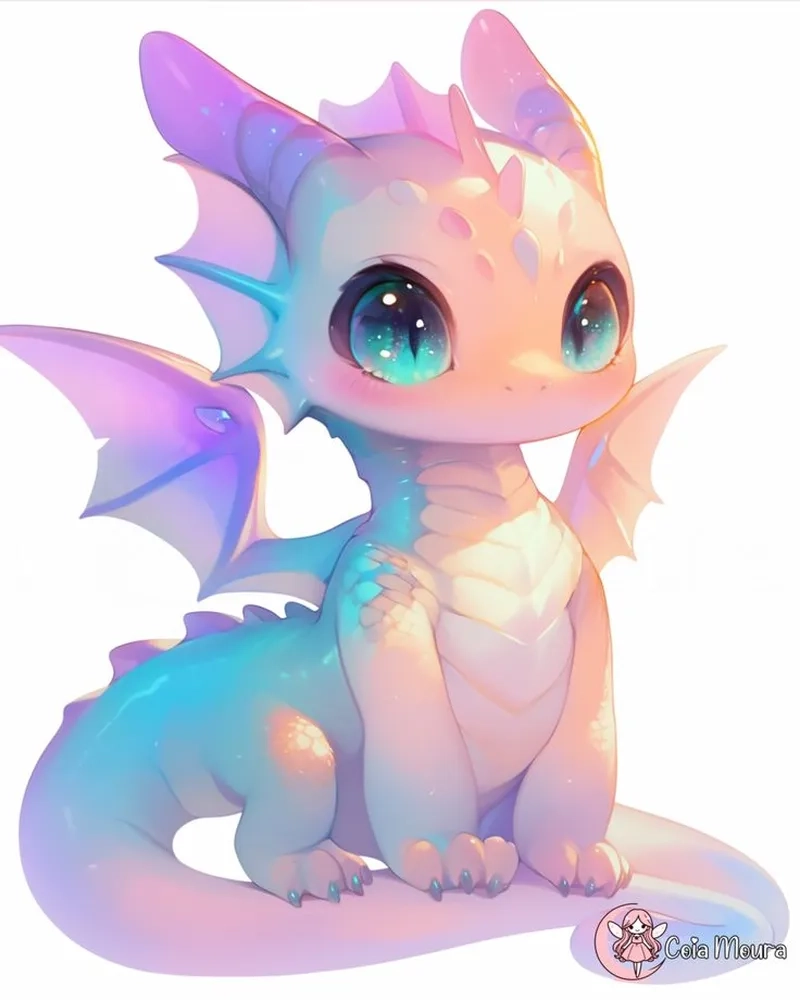 Chiêm ngưỡng hình con rồng chibi đầy màu sắc và sáng tạo