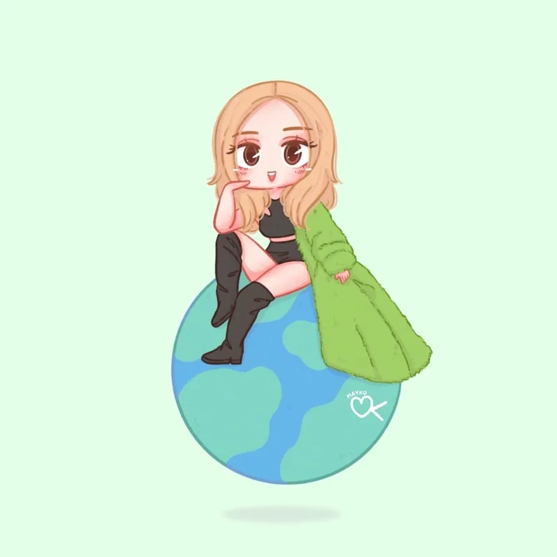 Tìm ảnh Rose chibi cực cute để làm hình nền điện thoại