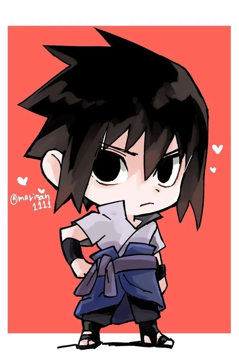 Thử vẽ tranh cute sasuke chibi drawing dễ thương