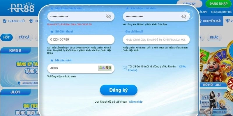 Các lỗi thường gặp và cách xử lý khi đăng ký RR88