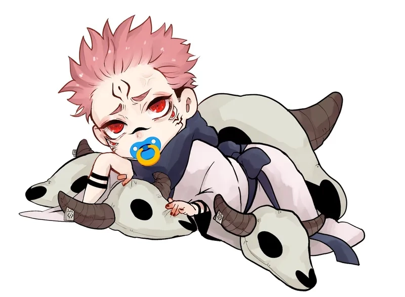 Anime Sukuna chibi cute mang đến hình ảnh đáng yêu bất ngờ