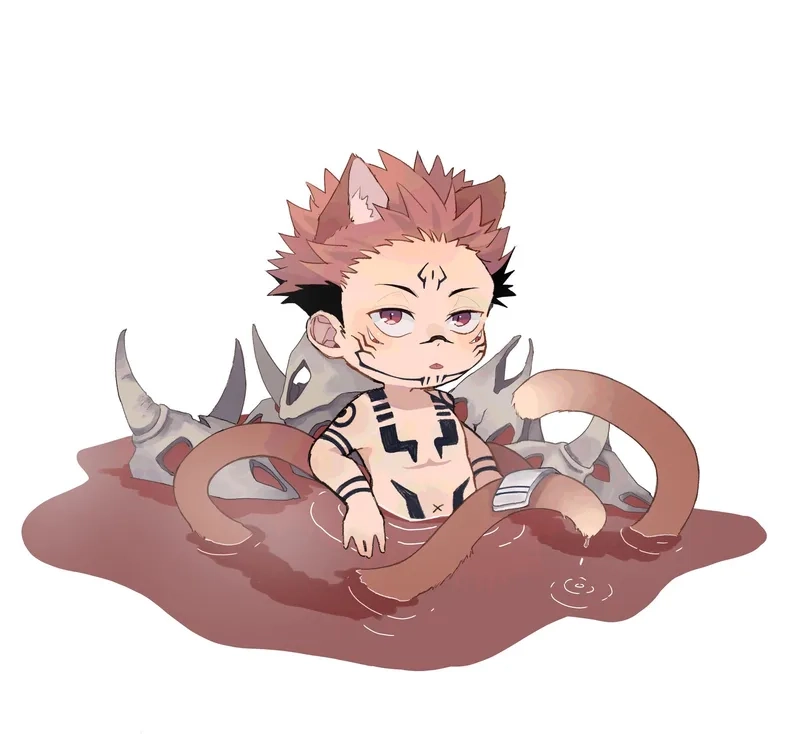 Hướng dẫn drawing Sukuna chibi cho người mới bắt đầu vẽ