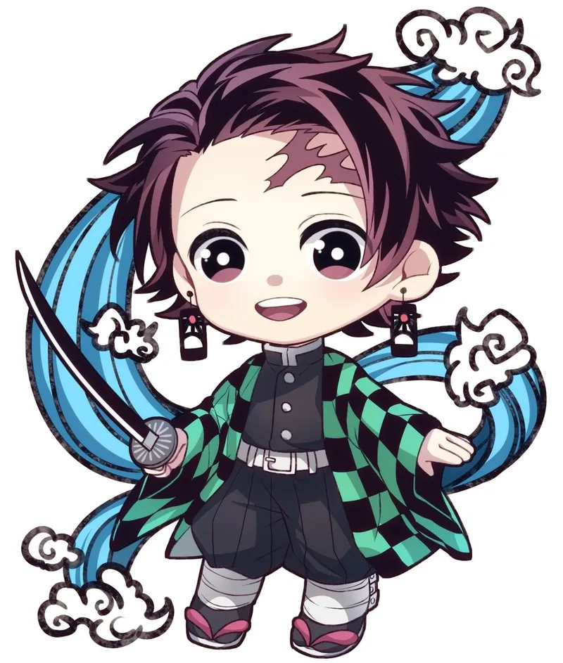 Khám phá Tanjiro chibi đáng yêu trong bộ sưu tập anime