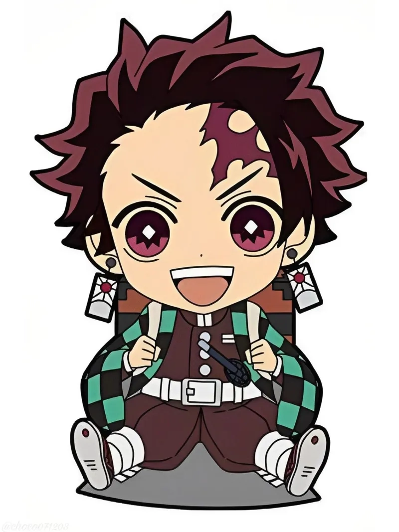 Tải ngay Tanjiro chibi cute siêu dễ thương cho fan Kimetsu