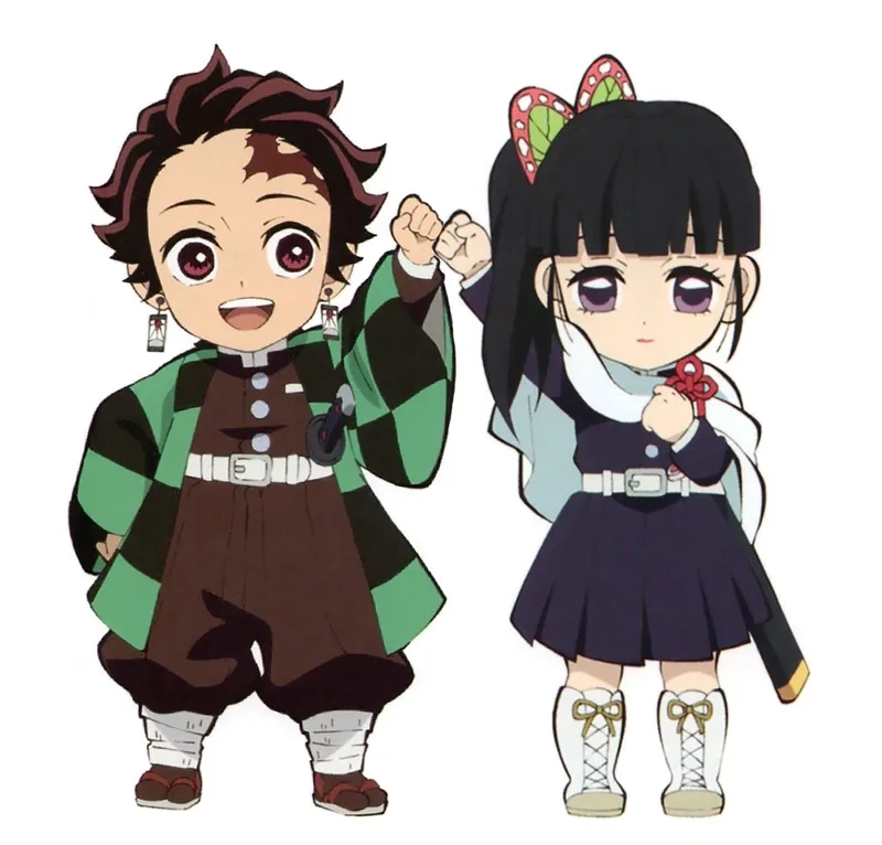 Ngắm Kanao x Tanjiro chibi trong khoảnh khắc siêu dễ thương
