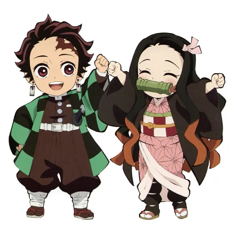 Tải Demon Slayer Nezuko and Tanjiro chibi cho fan anime