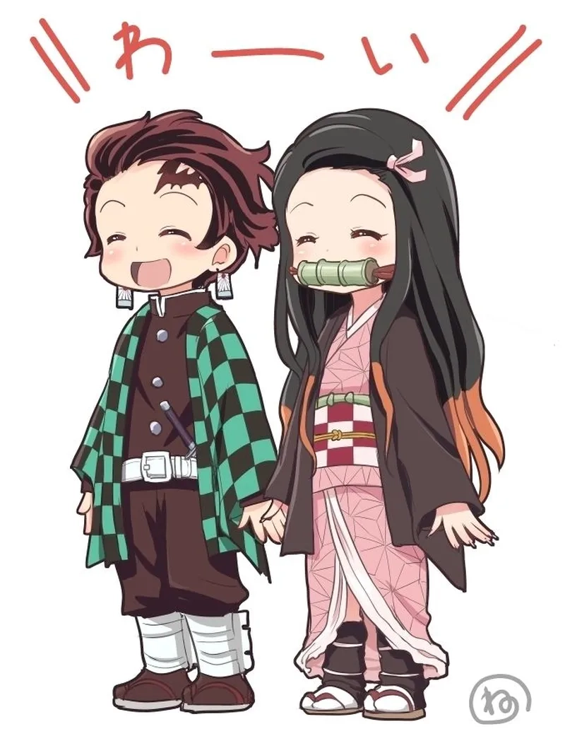 Bộ sưu tập Nezuko và Tanjiro chibi siêu đáng yêu cho fan