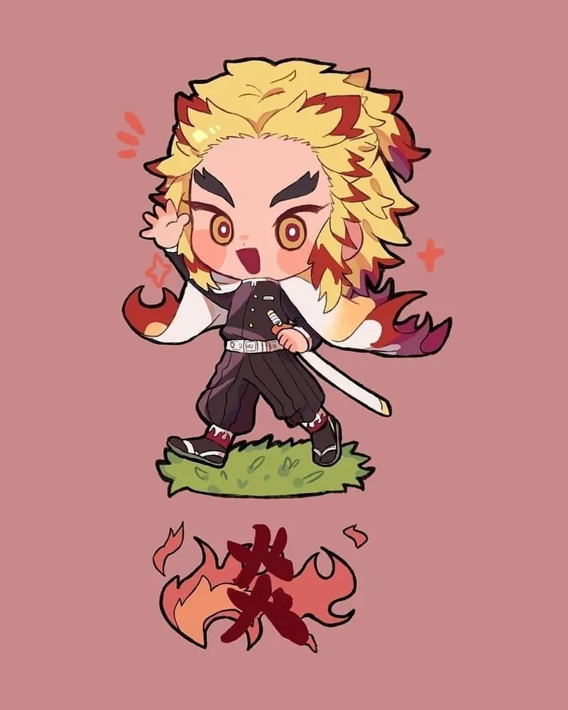 Anime thanh gươm diệt quỷ chibi và phong cách nhỏ gọn dễ thương