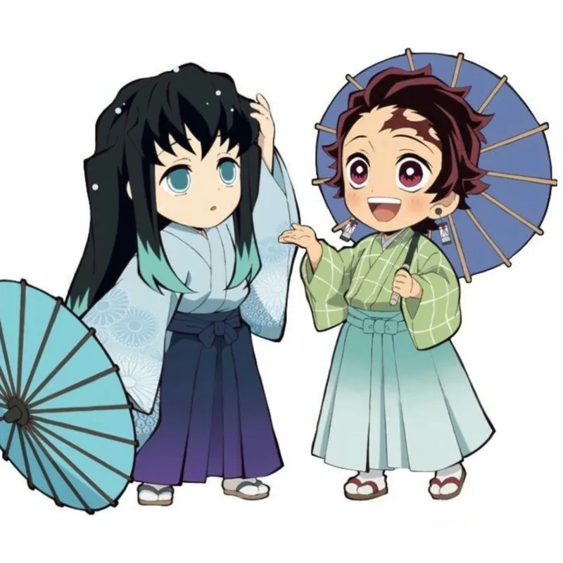 Nhân vật thanh gươm diệt quỷ chibi với tạo hình siêu đáng yêu