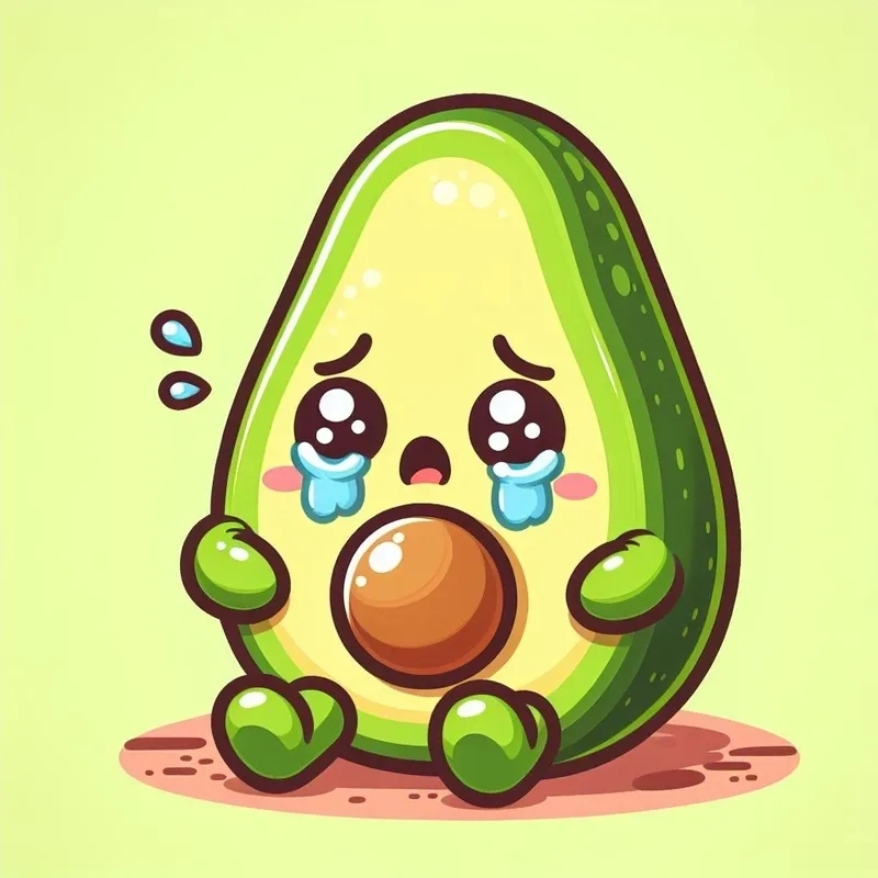 Avatar hình trái bơ chibi cute làm mới mạng xã hội