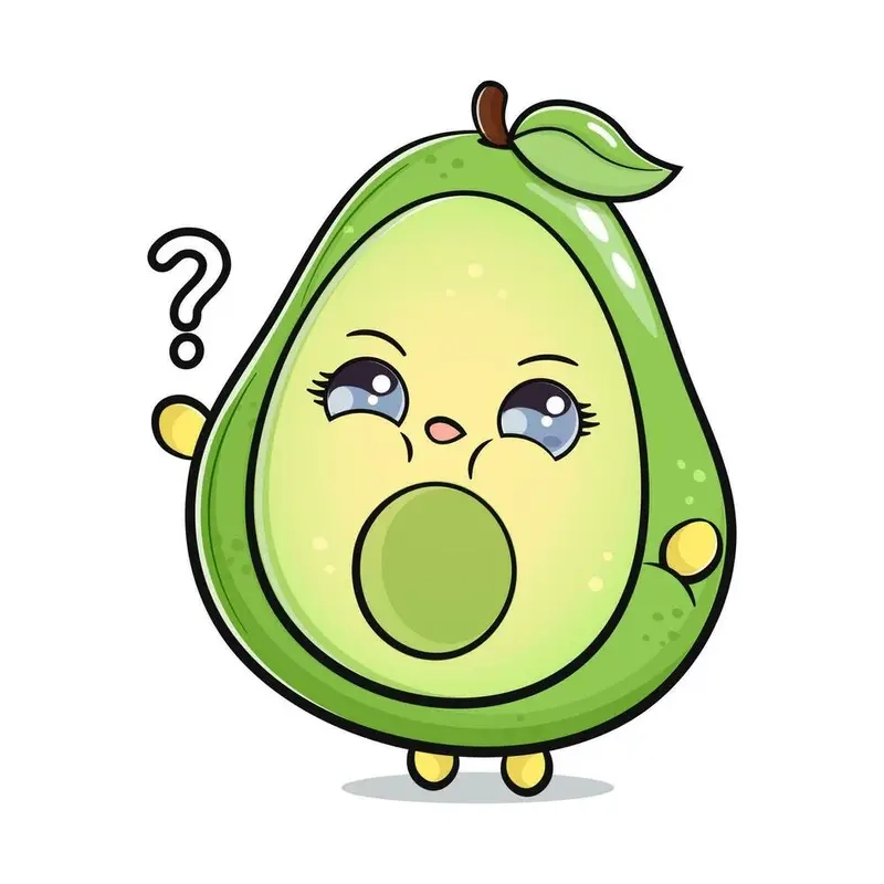 Lưu hình chibi quả bơ để làm hình nền độc đáo
