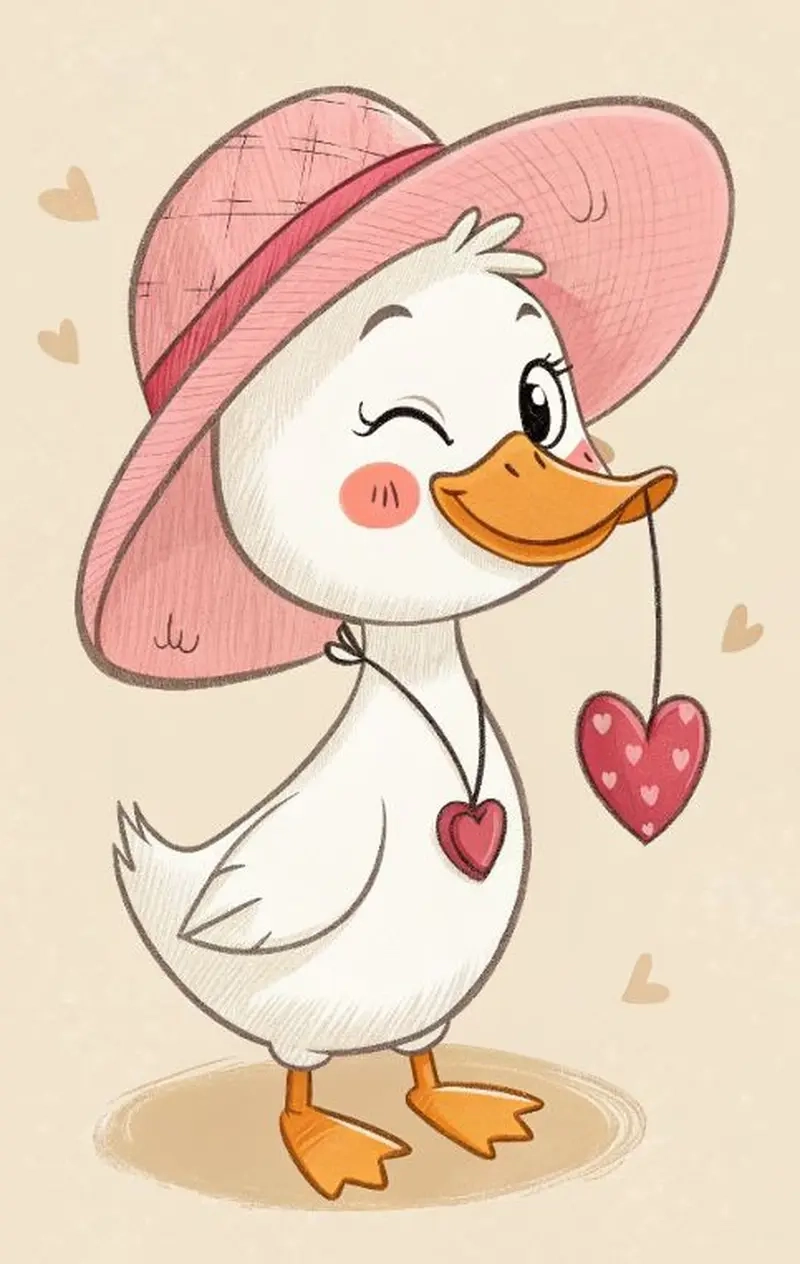 Đắm chìm trong bé vịt cute với phong cách chibi ngọt ngào