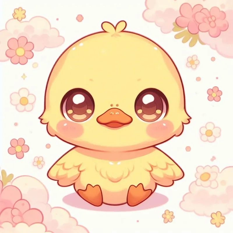 Tải ảnh con vịt cute chibi để làm hình đại diện đáng yêu