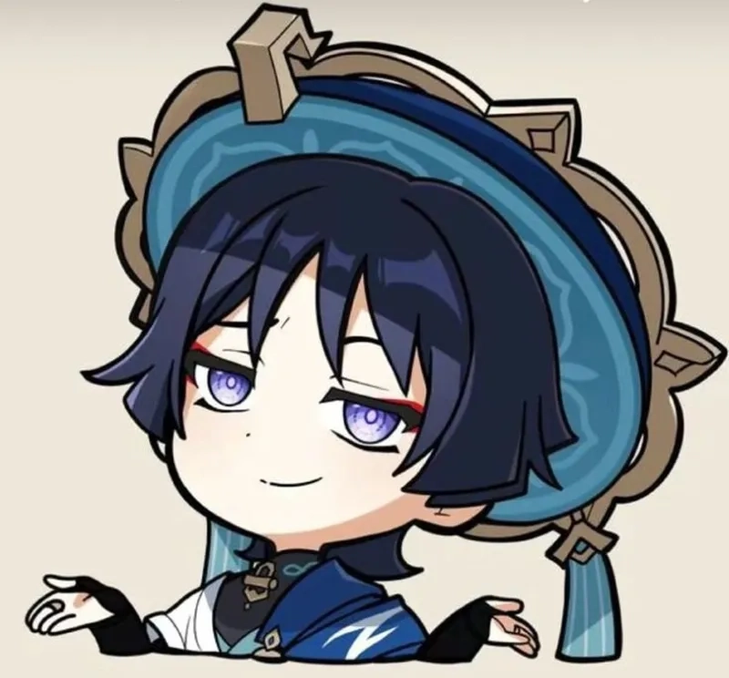 Lưu Wanderer chibi pfp để làm mới hồ sơ mạng xã hội