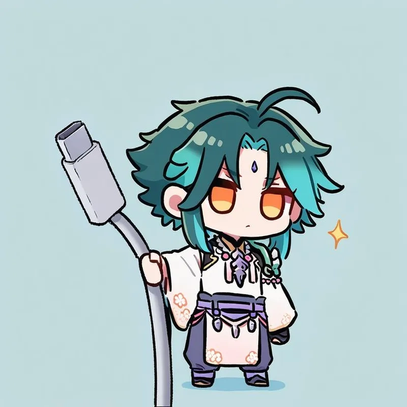 Tải Xiao chibi png để làm sticker hoặc hình nền chất lượng