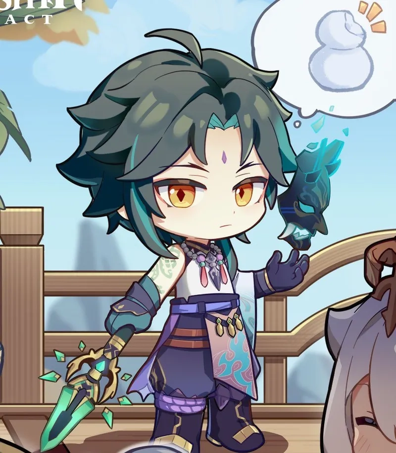 Sưu tầm Xiao chibi Genshin Impact official chính thức