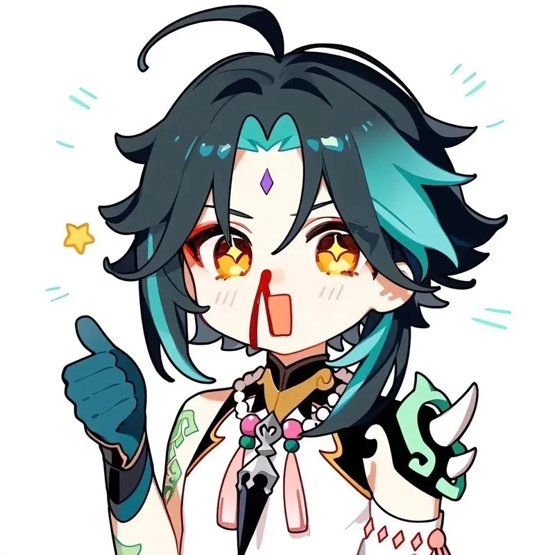 Tải Xiao chibi transparent để làm sticker hoặc hình nền