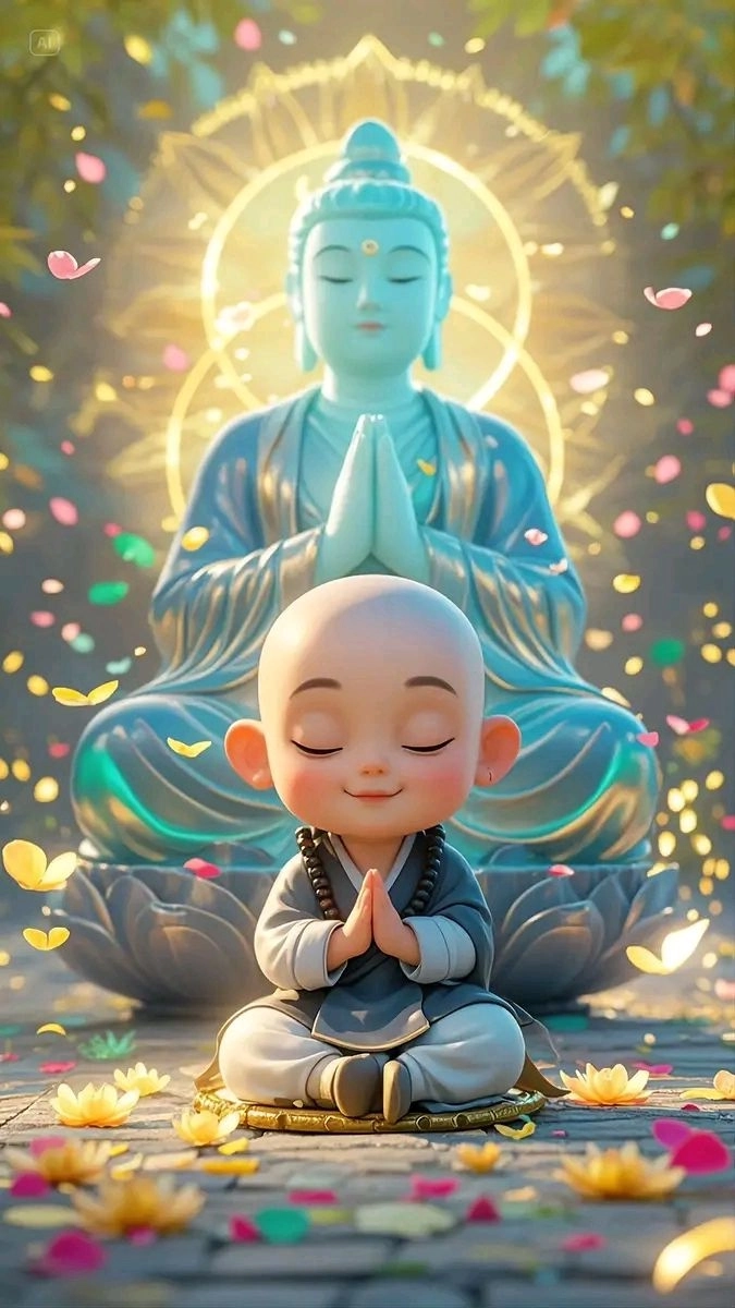 Tìm bình yên qua chú tiểu hoạt hình đáng yêu