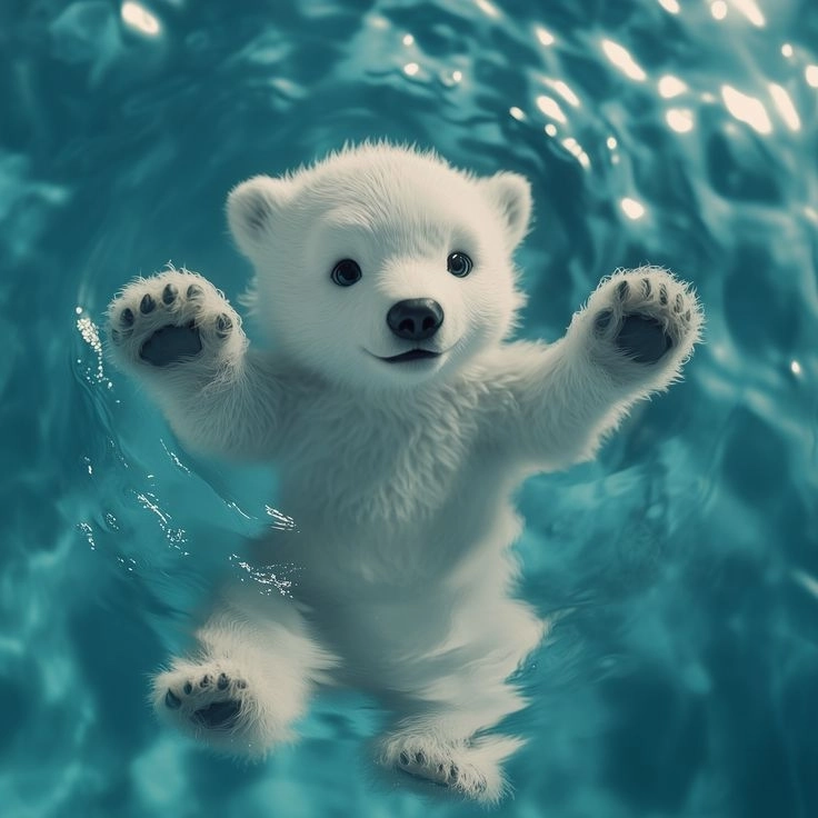 Chiêm ngưỡng hình ảnh cute của gấu trắng miễn phí