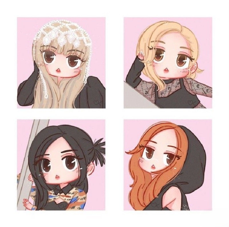 Khám phá bộ ảnh chibi blackpink siêu cute