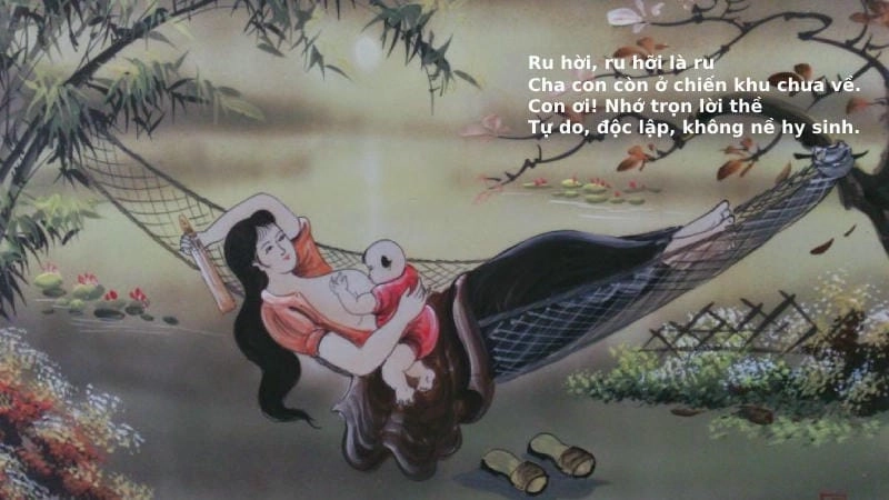  Hình ảnh mẹ hát đồng dao ru con bên nôi 