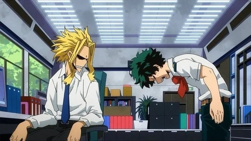 Tình huống đáng nhớ all might x izuku anime