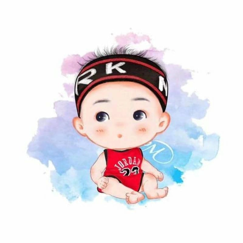 Bộ chibi bé trai sinh nhật cực xinh