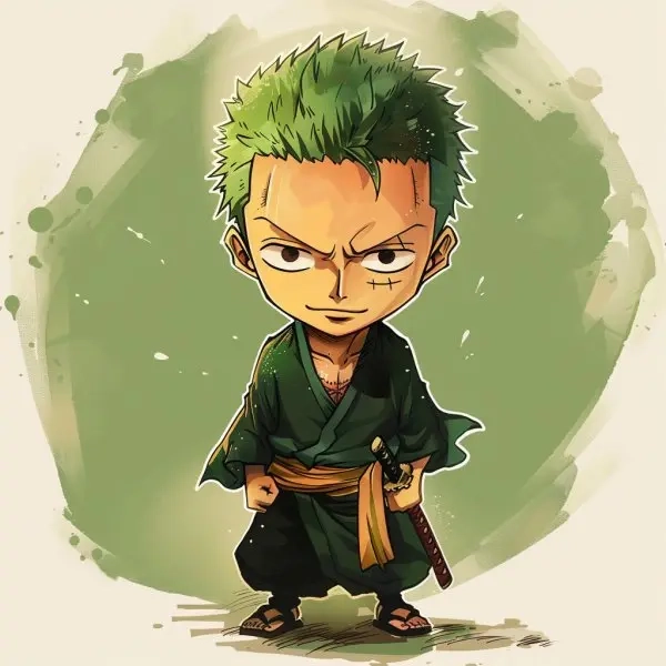 Cùng thử tài với vẽ zoro chibi cute