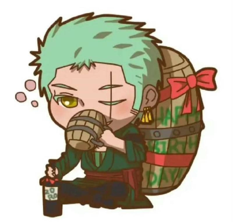 Vẻ lạnh lùng của roronoa zoro chibi