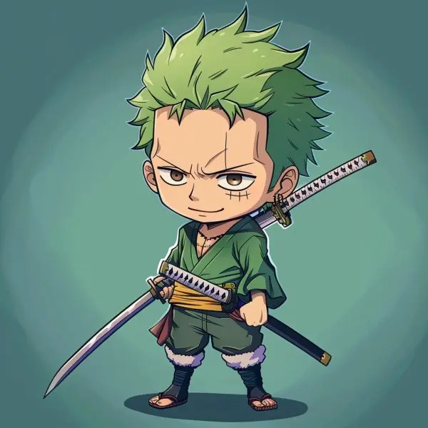 Chi tiết rõ nét với zoro chibi hd cực đẹp